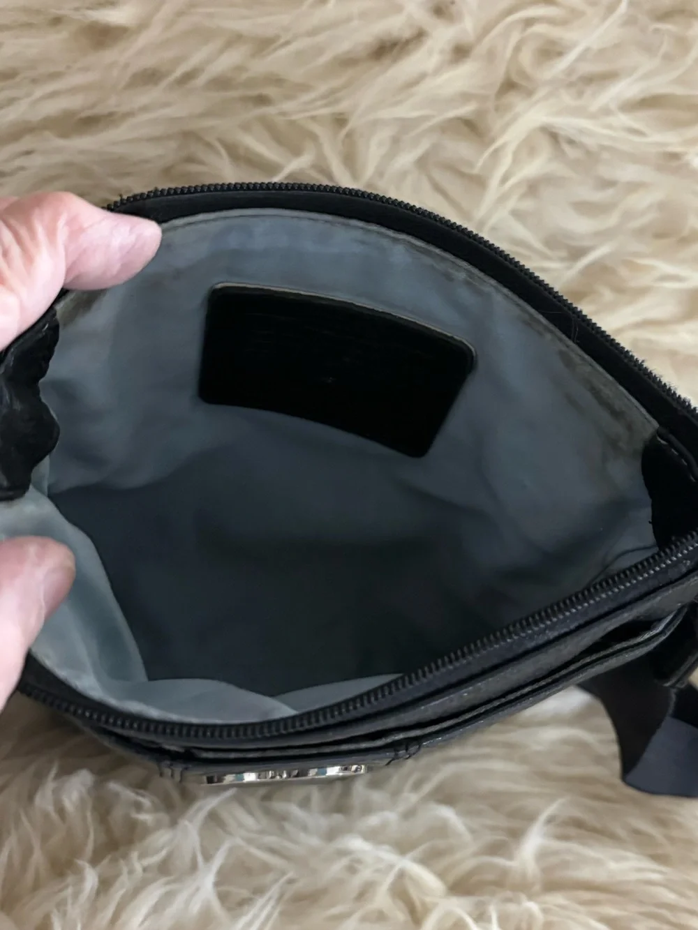 Coach Julia Black Pebbled Leather Crossbody Bag